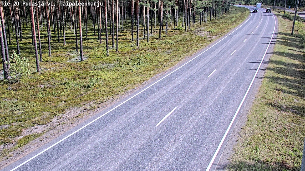 Weather Camera Image Väg 20 Pudasjärvi, Taipaleenharju, Pudasjärvi, Pohjois-Pohjanmaa