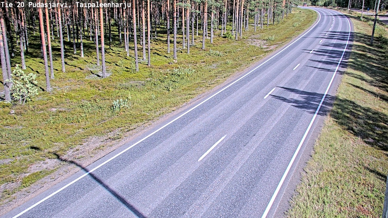 Kelikamerat Kuva Tie 20 Pudasjärvi, Taipaleenharju, Pudasjärvi, Pohjois-Pohjanmaa