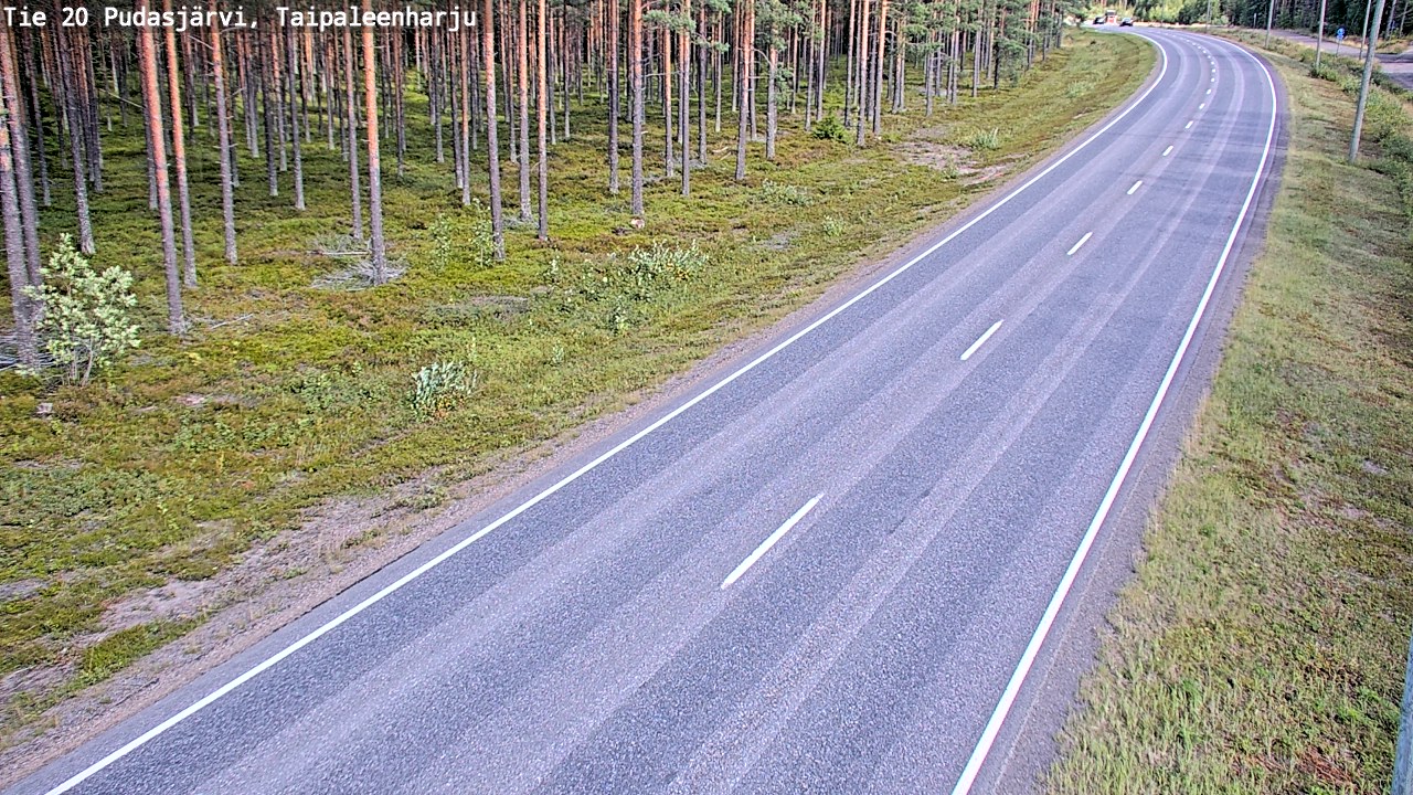 Kelikamerat Kuva Tie 20 Pudasjärvi, Taipaleenharju, Pudasjärvi, Pohjois-Pohjanmaa