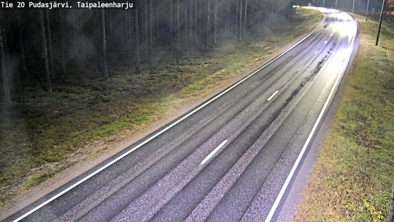 Kelikamerat Kuva Tie 20 Pudasjärvi, Taipaleenharju, Pudasjärvi, Pohjois-Pohjanmaa