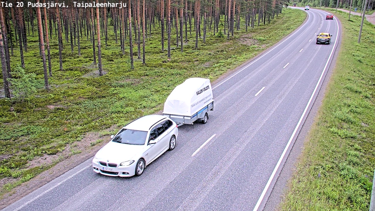 Weather Camera Image Road 20 Pudasjärvi, Taipaleenharju, Pudasjärvi, Pohjois-Pohjanmaa