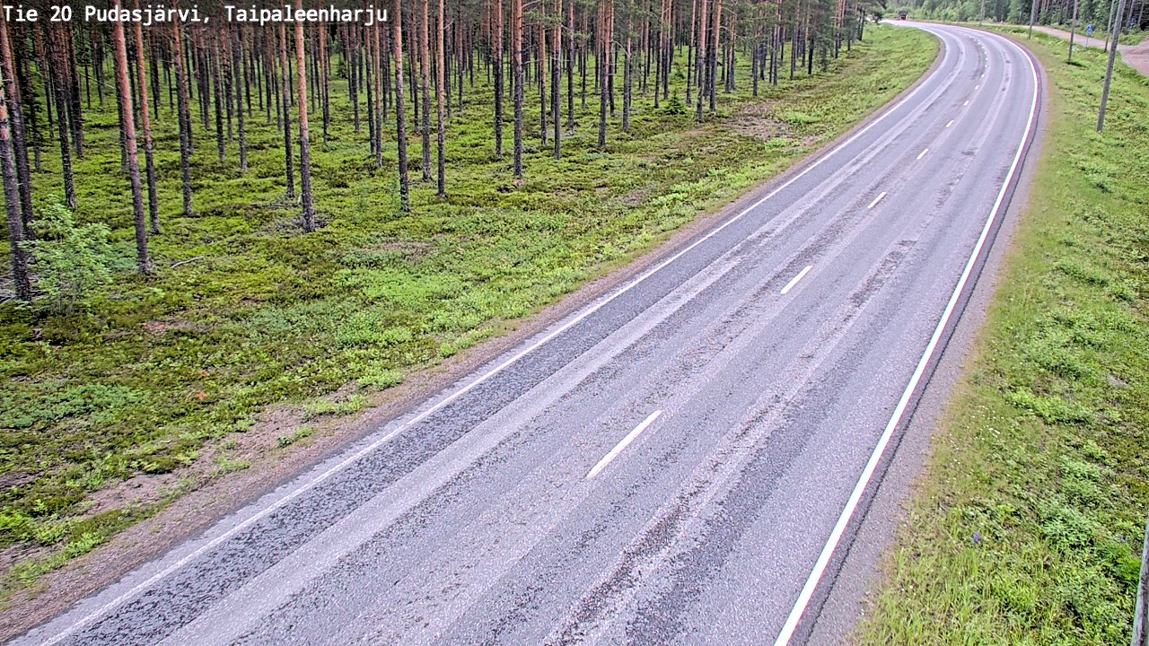Kelikamerat Kuva Tie 20 Pudasjärvi, Taipaleenharju, Pudasjärvi, Pohjois-Pohjanmaa