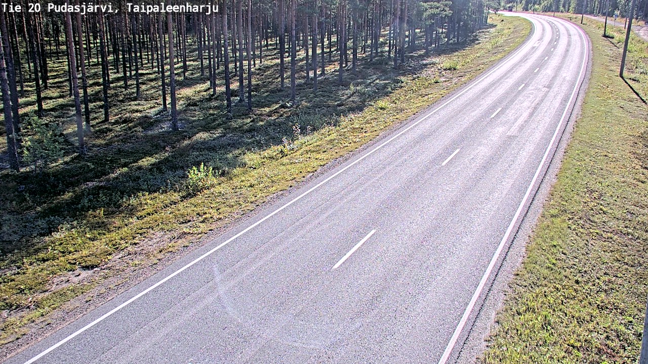 Weather Camera Image Väg 20 Pudasjärvi, Taipaleenharju, Pudasjärvi, Pohjois-Pohjanmaa