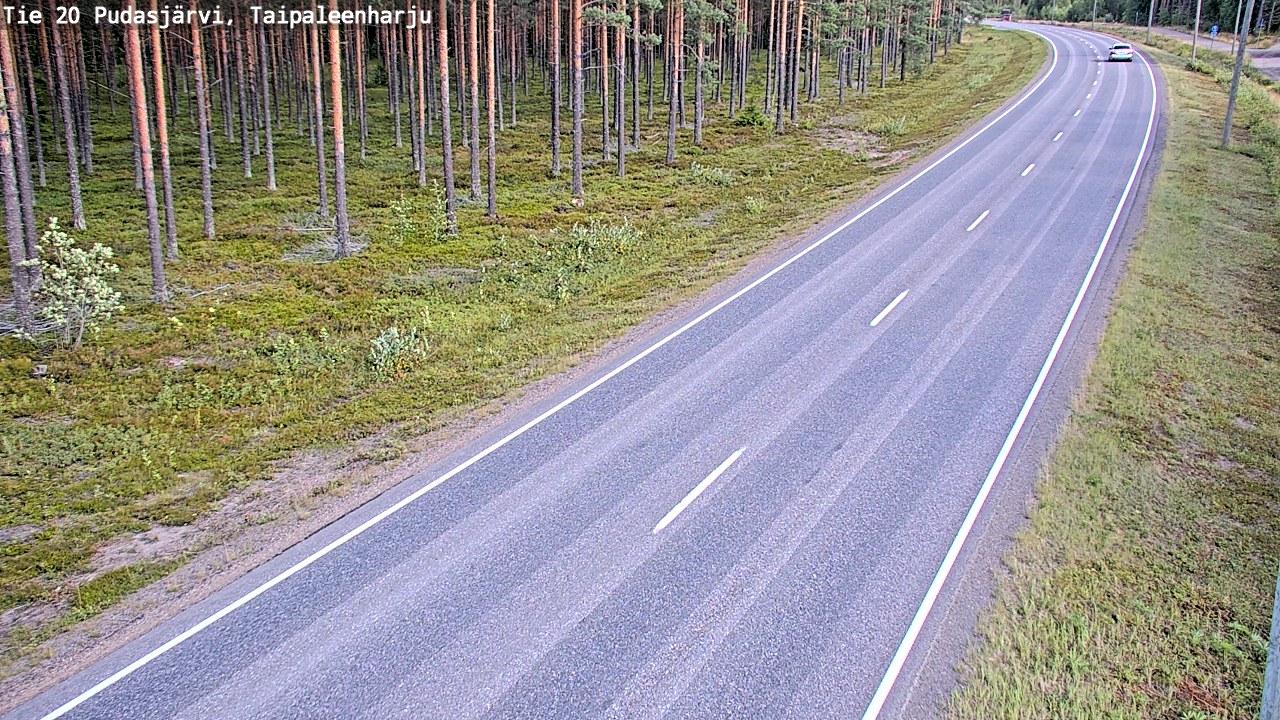 Kelikamerat Kuva Tie 20 Pudasjärvi, Taipaleenharju, Pudasjärvi, Pohjois-Pohjanmaa