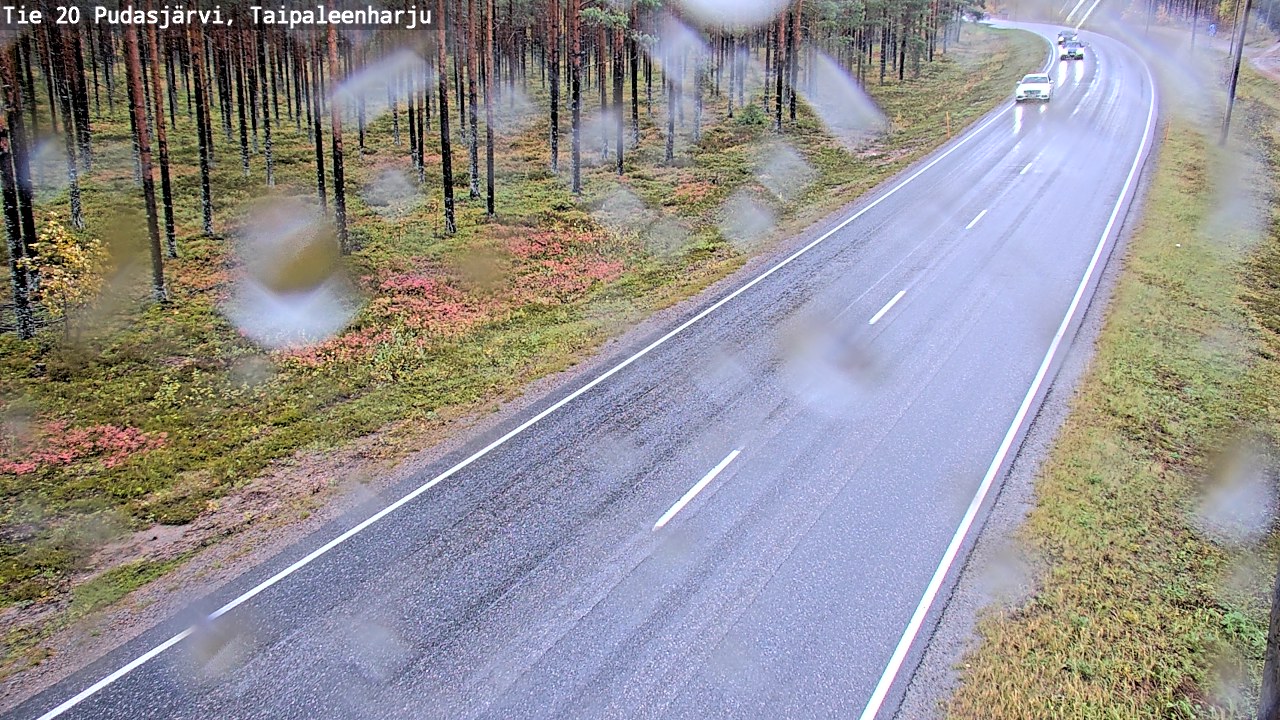Weather Camera Image Road 20 Pudasjärvi, Taipaleenharju, Pudasjärvi, Pohjois-Pohjanmaa