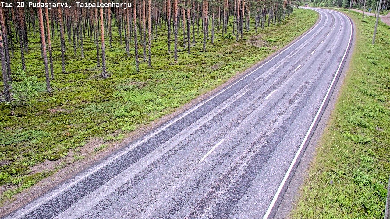 Kelikamerat Kuva Tie 20 Pudasjärvi, Taipaleenharju, Pudasjärvi, Pohjois-Pohjanmaa