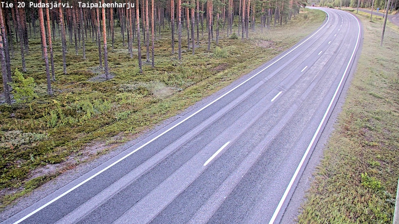 Kelikamerat Kuva Tie 20 Pudasjärvi, Taipaleenharju, Pudasjärvi, Pohjois-Pohjanmaa