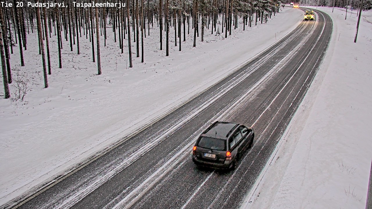 Weather Camera Image Väg 20 Pudasjärvi, Taipaleenharju, Pudasjärvi, Pohjois-Pohjanmaa
