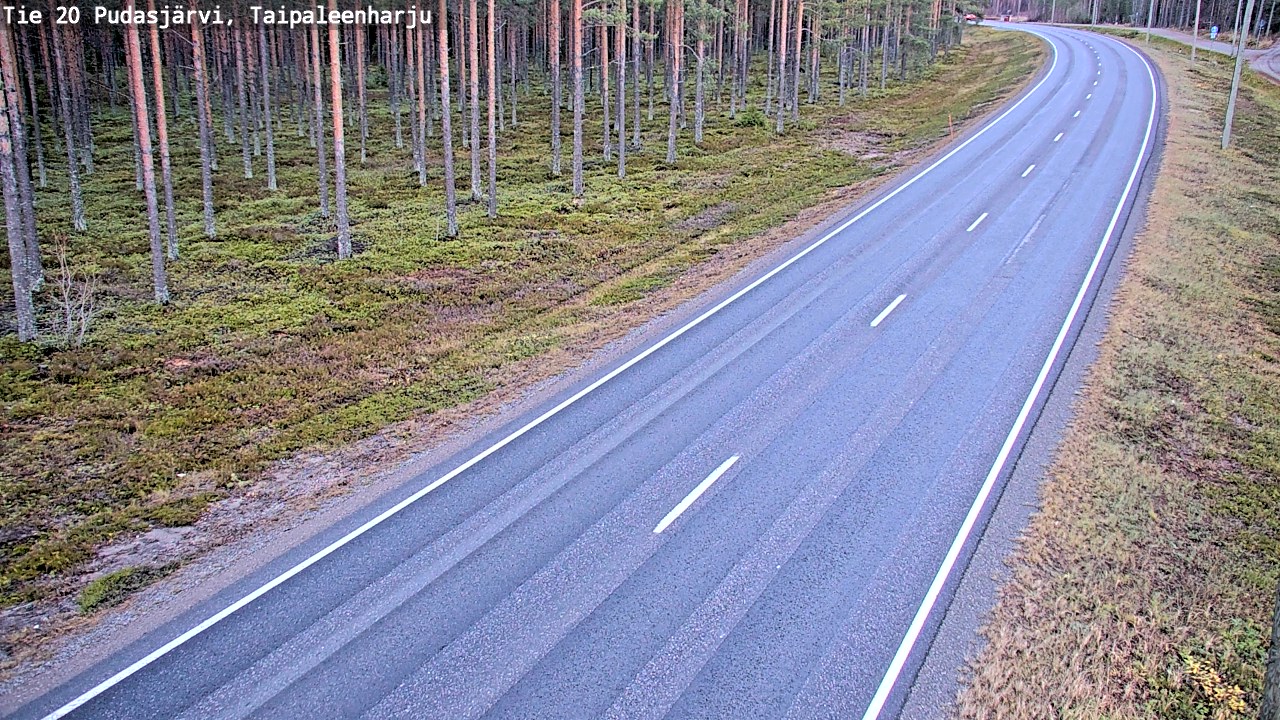 Kelikamerat Kuva Tie 20 Pudasjärvi, Taipaleenharju, Pudasjärvi, Pohjois-Pohjanmaa