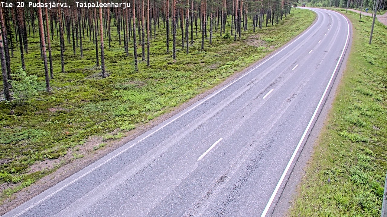 Kelikamerat Kuva Tie 20 Pudasjärvi, Taipaleenharju, Pudasjärvi, Pohjois-Pohjanmaa