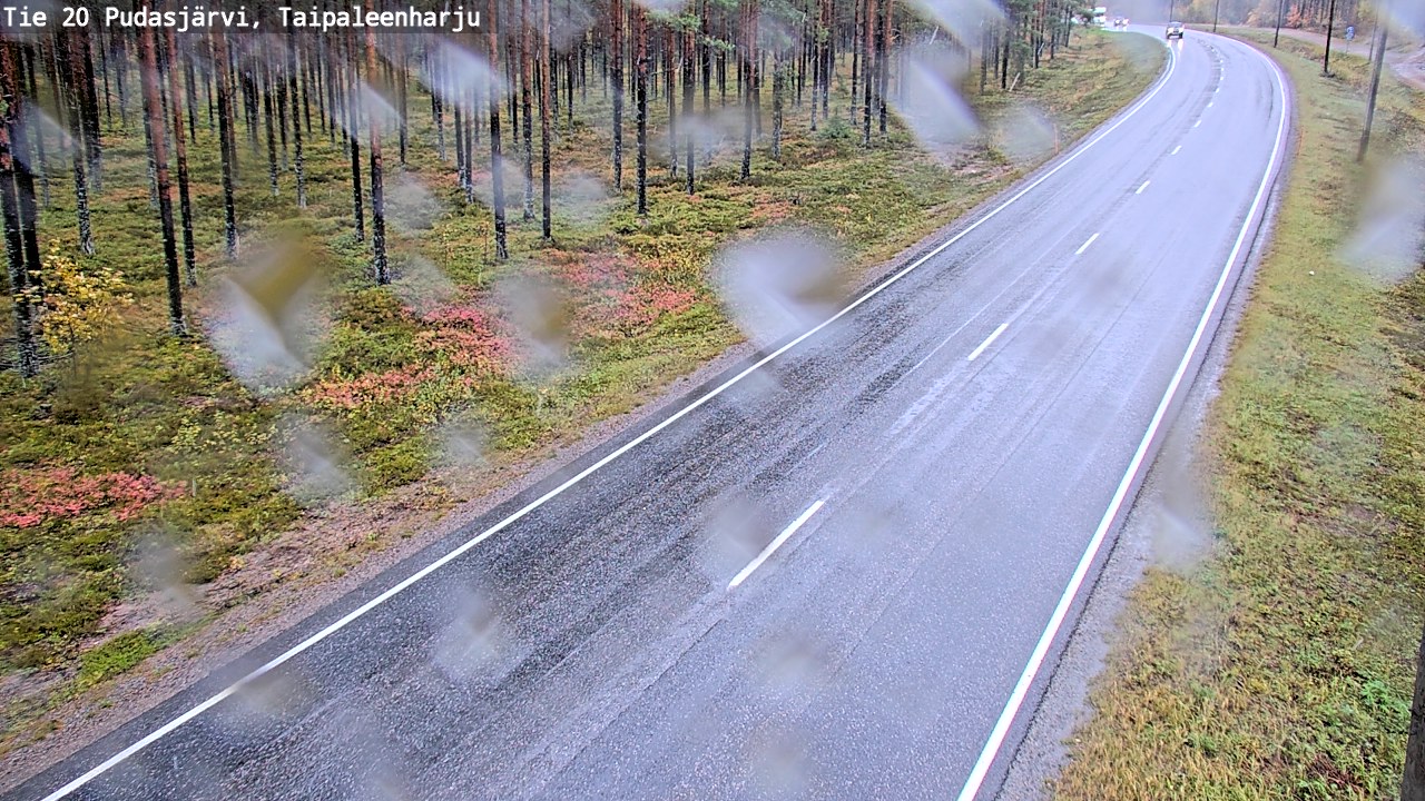 Weather Camera Image Road 20 Pudasjärvi, Taipaleenharju, Pudasjärvi, Pohjois-Pohjanmaa