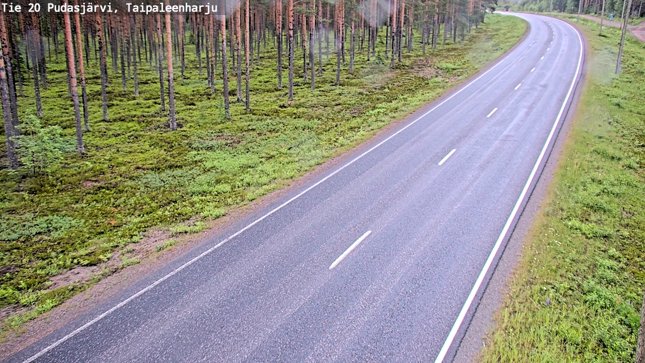 Kelikamerat Kuva Tie 20 Pudasjärvi, Taipaleenharju, Pudasjärvi, Pohjois-Pohjanmaa