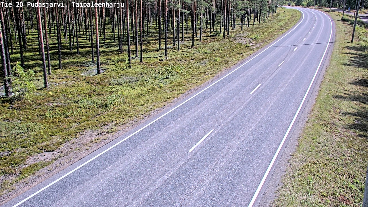 Kelikamerat Kuva Tie 20 Pudasjärvi, Taipaleenharju, Pudasjärvi, Pohjois-Pohjanmaa