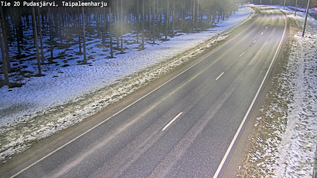 Kelikamerat Kuva Tie 20 Pudasjärvi, Taipaleenharju, Pudasjärvi, Pohjois-Pohjanmaa