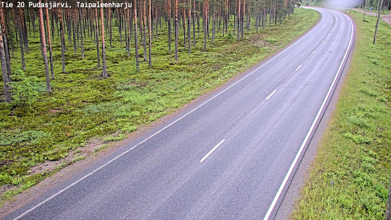 Kelikamerat Kuva Tie 20 Pudasjärvi, Taipaleenharju, Pudasjärvi, Pohjois-Pohjanmaa