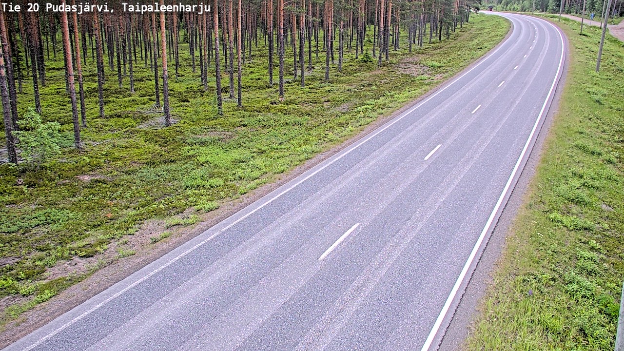 Kelikamerat Kuva Tie 20 Pudasjärvi, Taipaleenharju, Pudasjärvi, Pohjois-Pohjanmaa