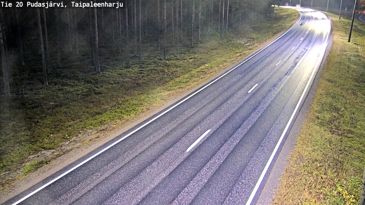 Kelikamerat Kuva Tie 20 Pudasjärvi, Taipaleenharju, Pudasjärvi, Pohjois-Pohjanmaa