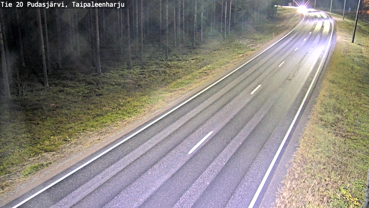 Kelikamerat Kuva Tie 20 Pudasjärvi, Taipaleenharju, Pudasjärvi, Pohjois-Pohjanmaa