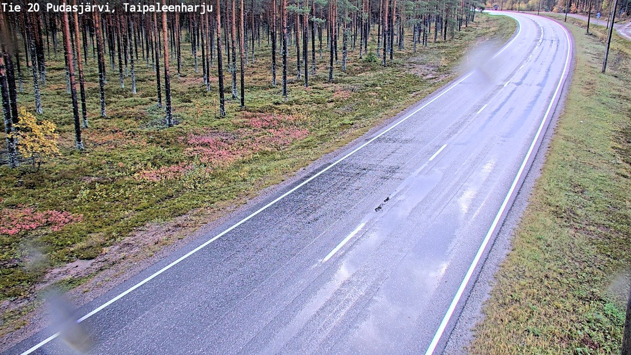 Kelikamerat Kuva Tie 20 Pudasjärvi, Taipaleenharju, Pudasjärvi, Pohjois-Pohjanmaa