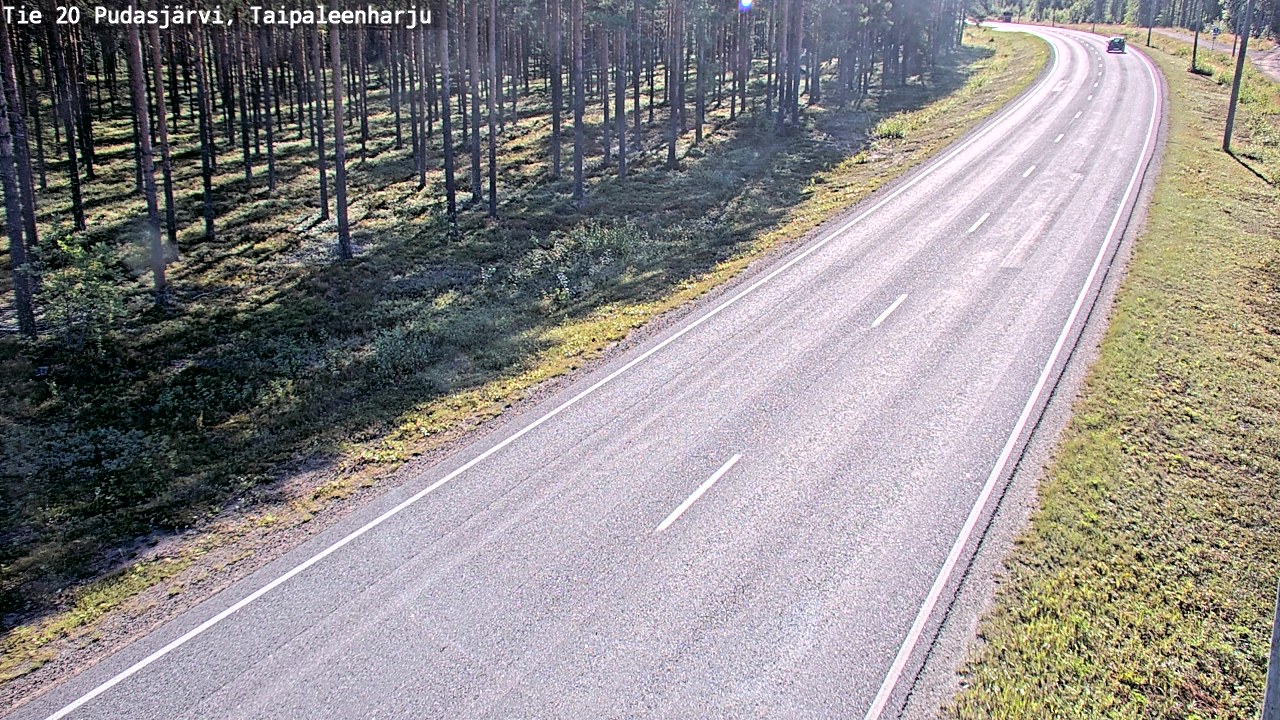 Weather Camera Image Väg 20 Pudasjärvi, Taipaleenharju, Pudasjärvi, Pohjois-Pohjanmaa