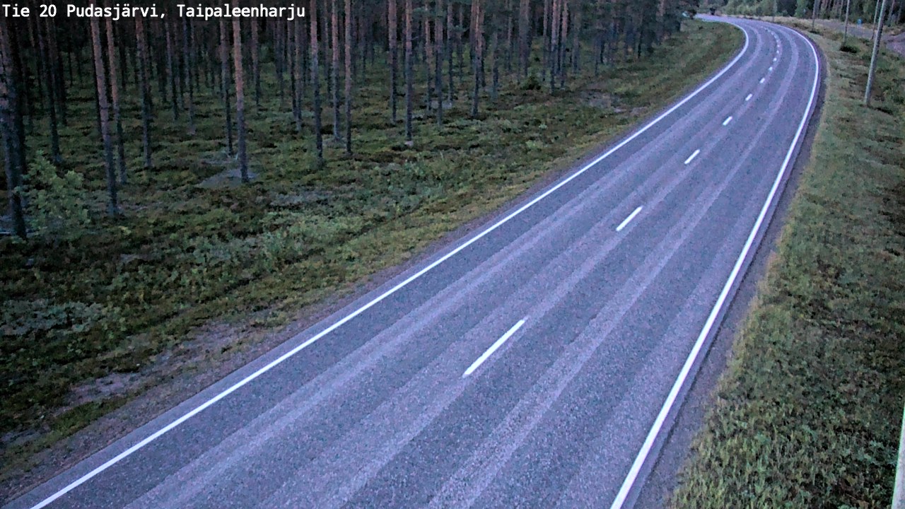 Kelikamerat Kuva Tie 20 Pudasjärvi, Taipaleenharju, Pudasjärvi, Pohjois-Pohjanmaa