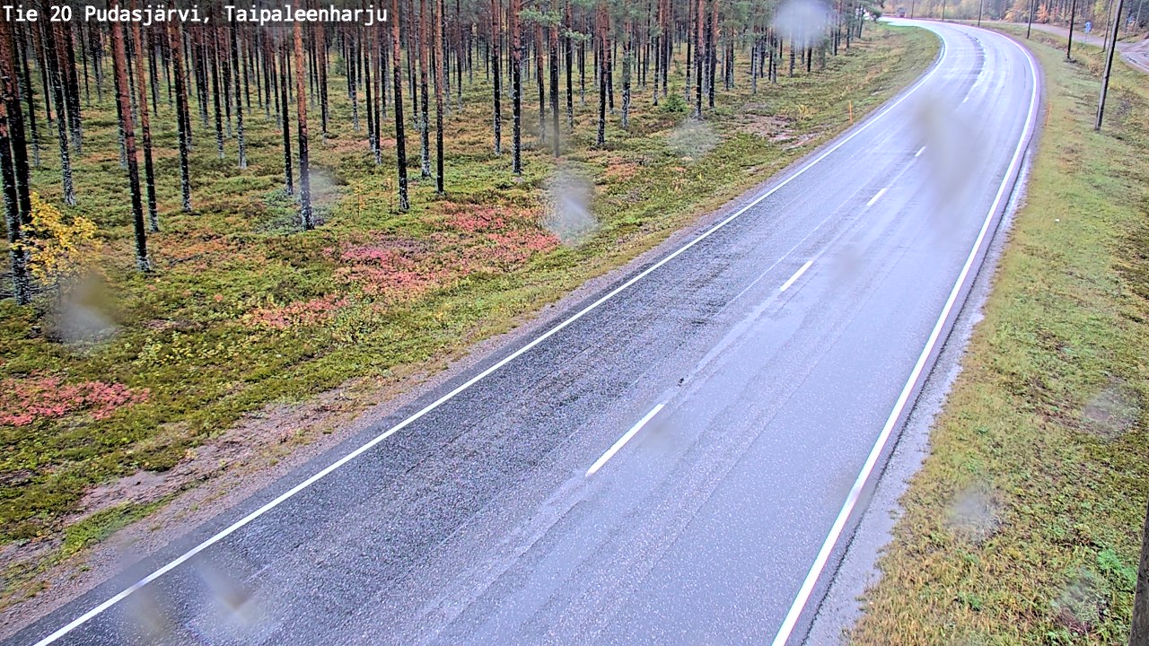 Weather Camera Image Road 20 Pudasjärvi, Taipaleenharju, Pudasjärvi, Pohjois-Pohjanmaa