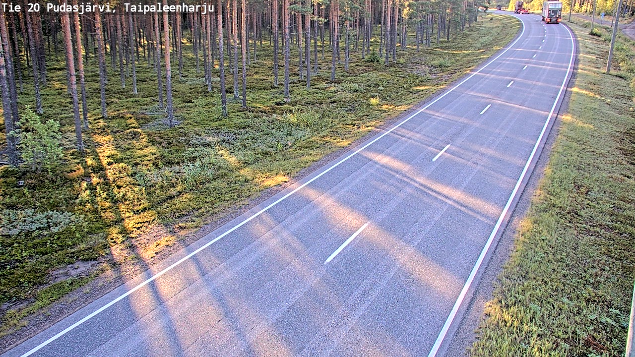 Weather Camera Image Väg 20 Pudasjärvi, Taipaleenharju, Pudasjärvi, Pohjois-Pohjanmaa