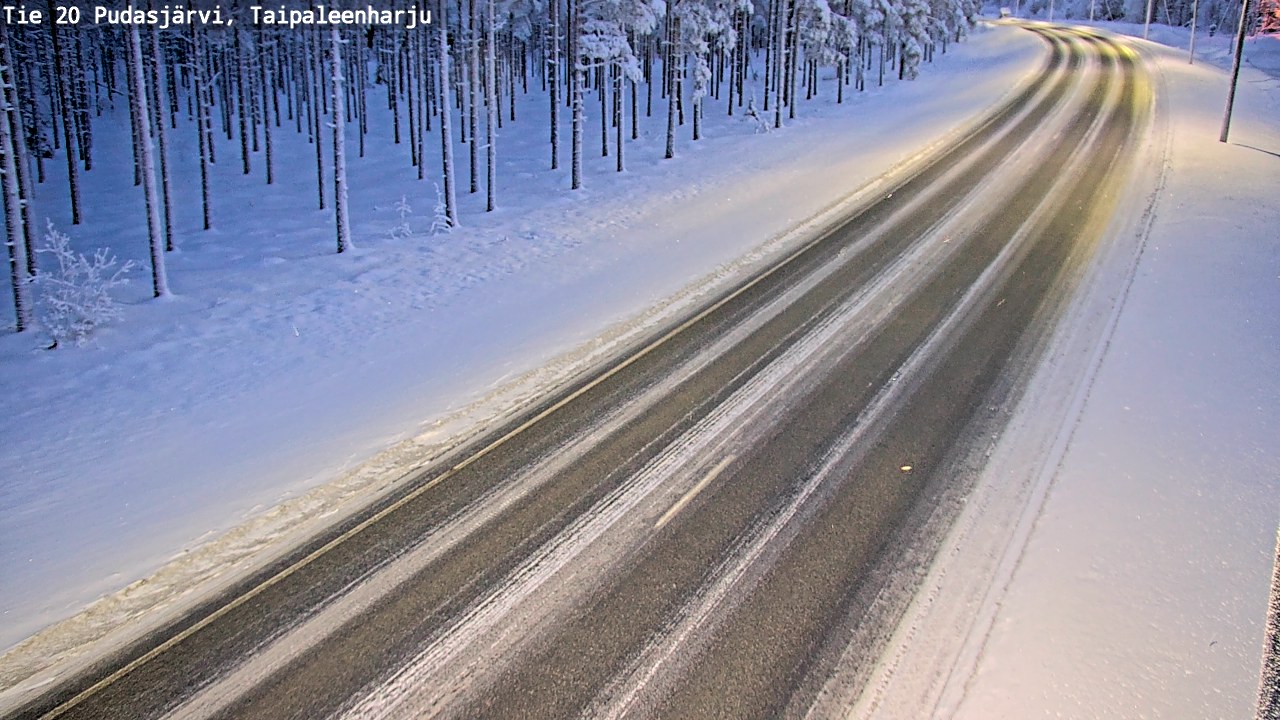 Kelikamerat Kuva Tie 20 Pudasjärvi, Taipaleenharju, Pudasjärvi, Pohjois-Pohjanmaa