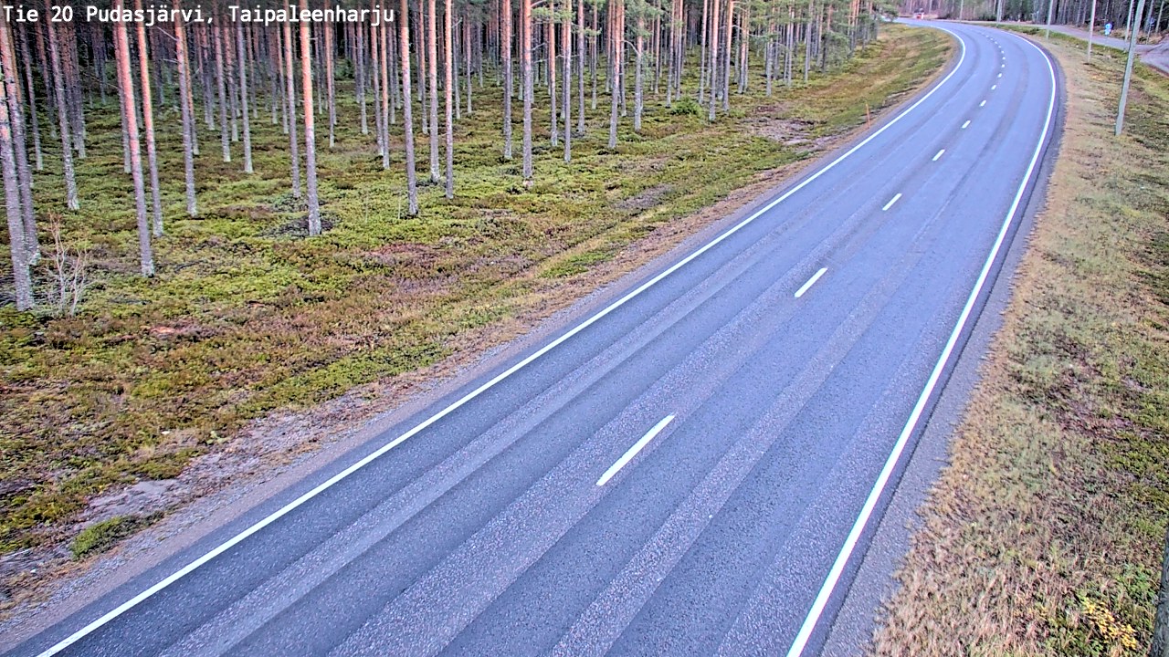 Kelikamerat Kuva Tie 20 Pudasjärvi, Taipaleenharju, Pudasjärvi, Pohjois-Pohjanmaa