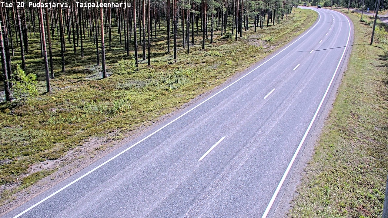 Weather Camera Image Väg 20 Pudasjärvi, Taipaleenharju, Pudasjärvi, Pohjois-Pohjanmaa