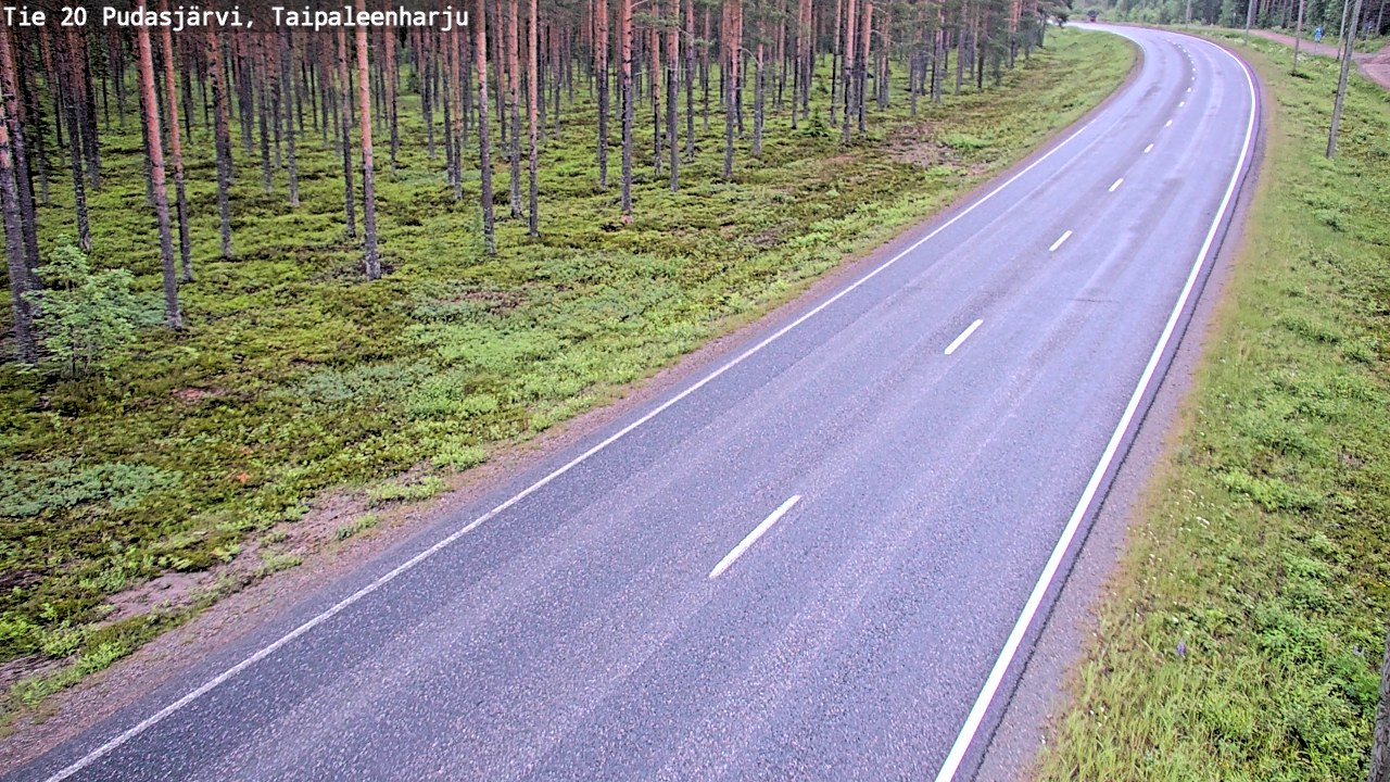 Kelikamerat Kuva Tie 20 Pudasjärvi, Taipaleenharju, Pudasjärvi, Pohjois-Pohjanmaa
