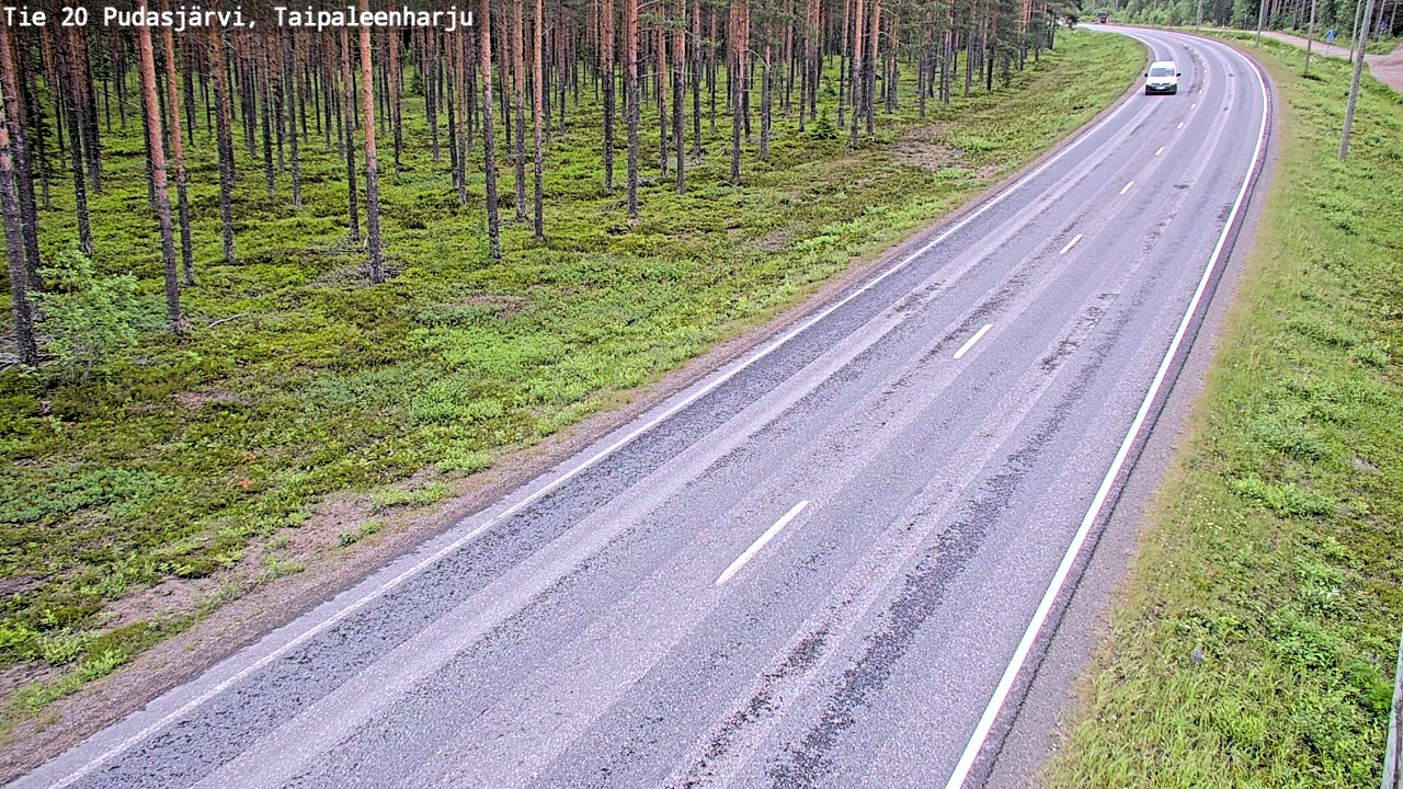 Kelikamerat Kuva Tie 20 Pudasjärvi, Taipaleenharju, Pudasjärvi, Pohjois-Pohjanmaa