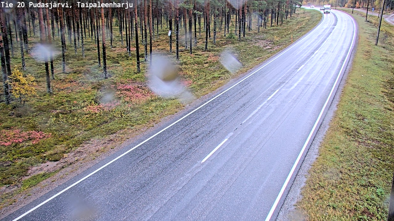Weather Camera Image Road 20 Pudasjärvi, Taipaleenharju, Pudasjärvi, Pohjois-Pohjanmaa