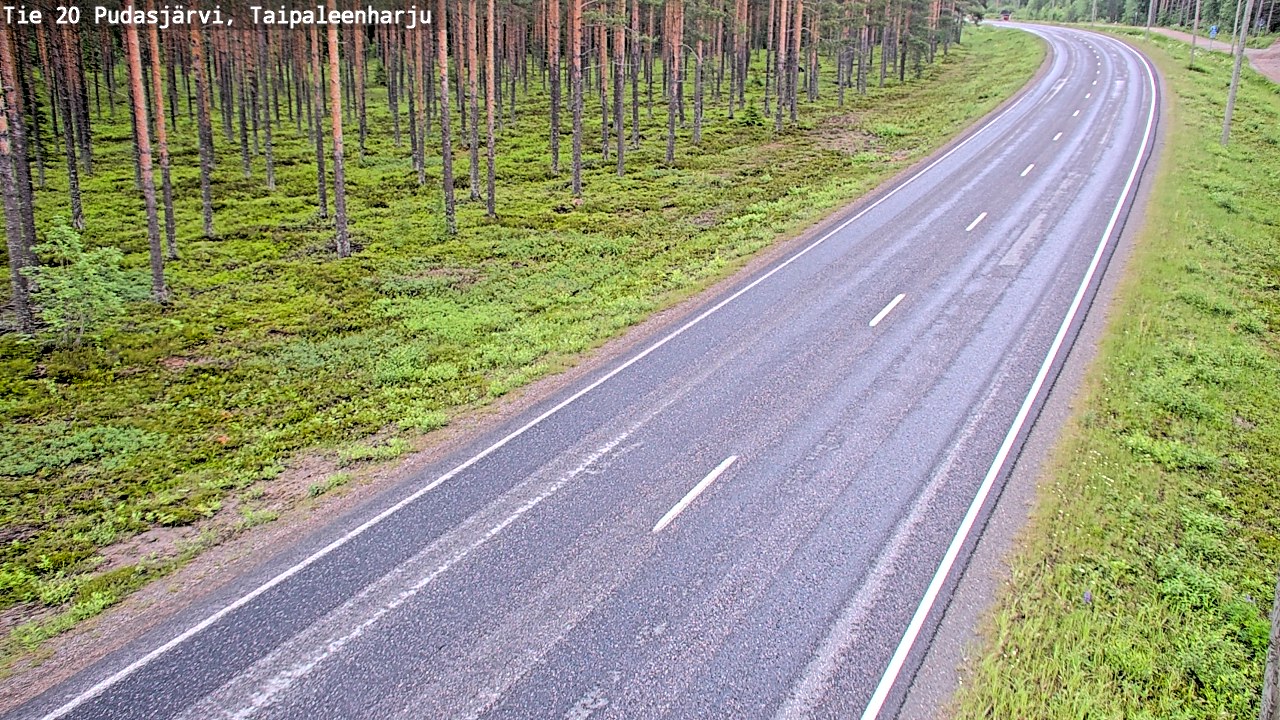 Kelikamerat Kuva Tie 20 Pudasjärvi, Taipaleenharju, Pudasjärvi, Pohjois-Pohjanmaa
