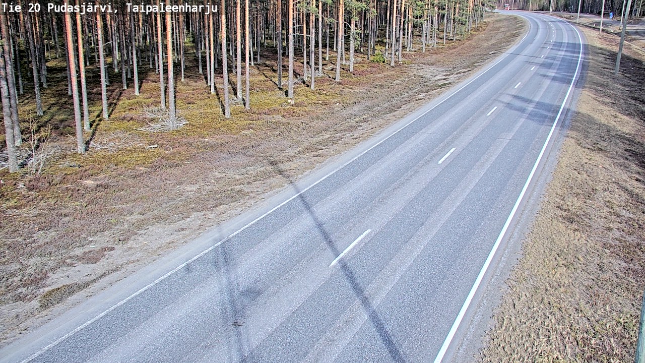 Weather Camera Image Väg 20 Pudasjärvi, Taipaleenharju, Pudasjärvi, Pohjois-Pohjanmaa
