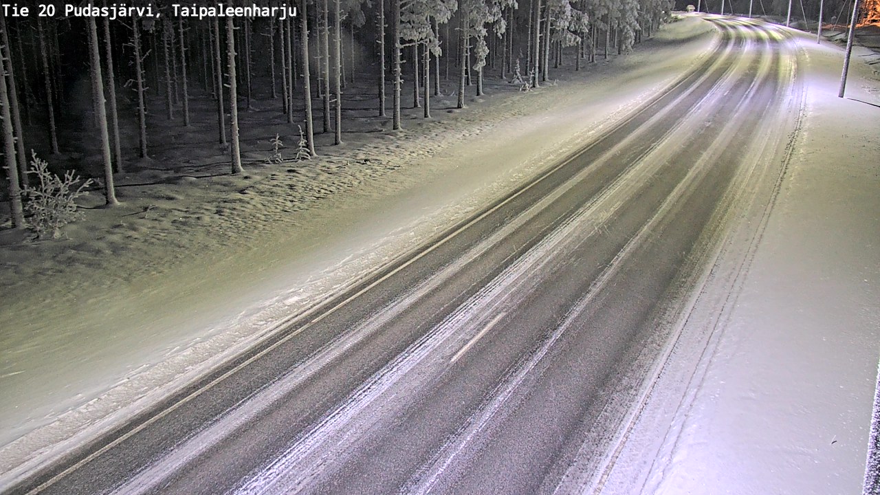 Kelikamerat Kuva Tie 20 Pudasjärvi, Taipaleenharju, Pudasjärvi, Pohjois-Pohjanmaa