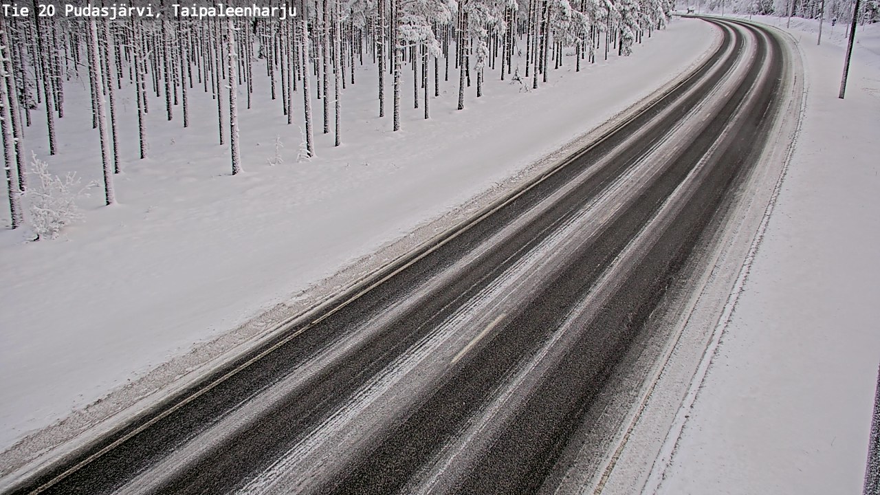 Kelikamerat Kuva Tie 20 Pudasjärvi, Taipaleenharju, Pudasjärvi, Pohjois-Pohjanmaa