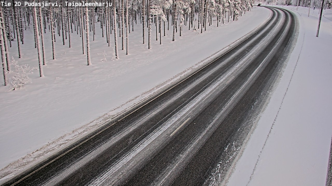 Kelikamerat Kuva Tie 20 Pudasjärvi, Taipaleenharju, Pudasjärvi, Pohjois-Pohjanmaa