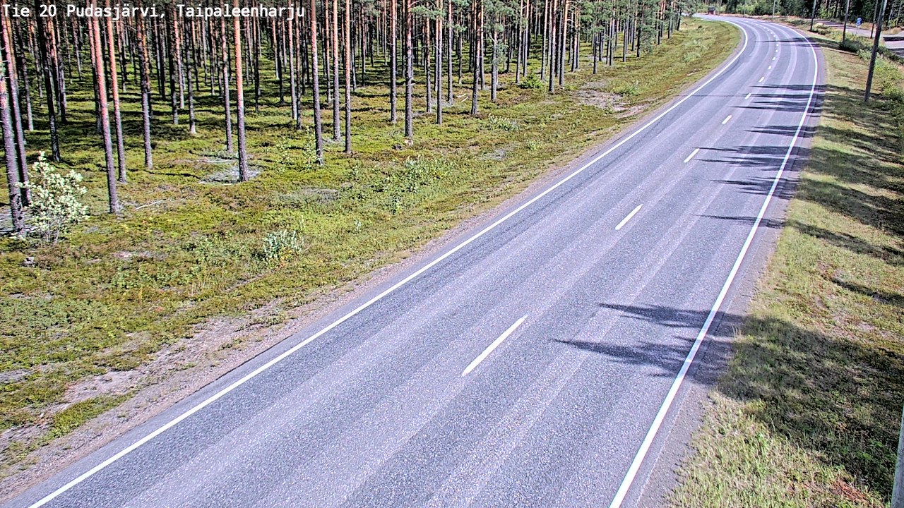 Kelikamerat Kuva Tie 20 Pudasjärvi, Taipaleenharju, Pudasjärvi, Pohjois-Pohjanmaa