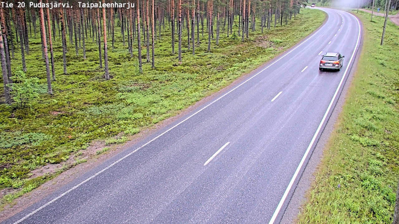 Kelikamerat Kuva Tie 20 Pudasjärvi, Taipaleenharju, Pudasjärvi, Pohjois-Pohjanmaa
