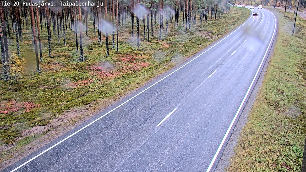 Weather Camera Image Road 20 Pudasjärvi, Taipaleenharju, Pudasjärvi, Pohjois-Pohjanmaa