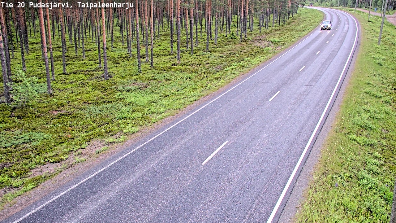 Kelikamerat Kuva Tie 20 Pudasjärvi, Taipaleenharju, Pudasjärvi, Pohjois-Pohjanmaa