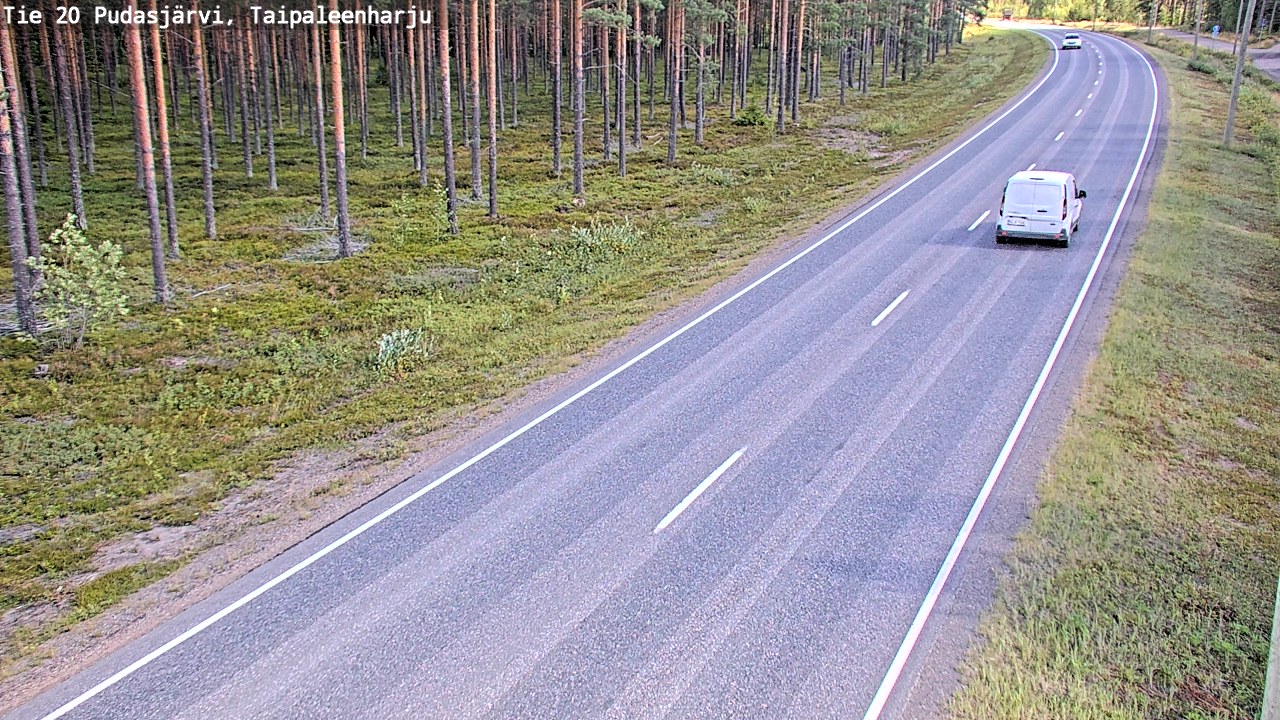 Kelikamerat Kuva Tie 20 Pudasjärvi, Taipaleenharju, Pudasjärvi, Pohjois-Pohjanmaa