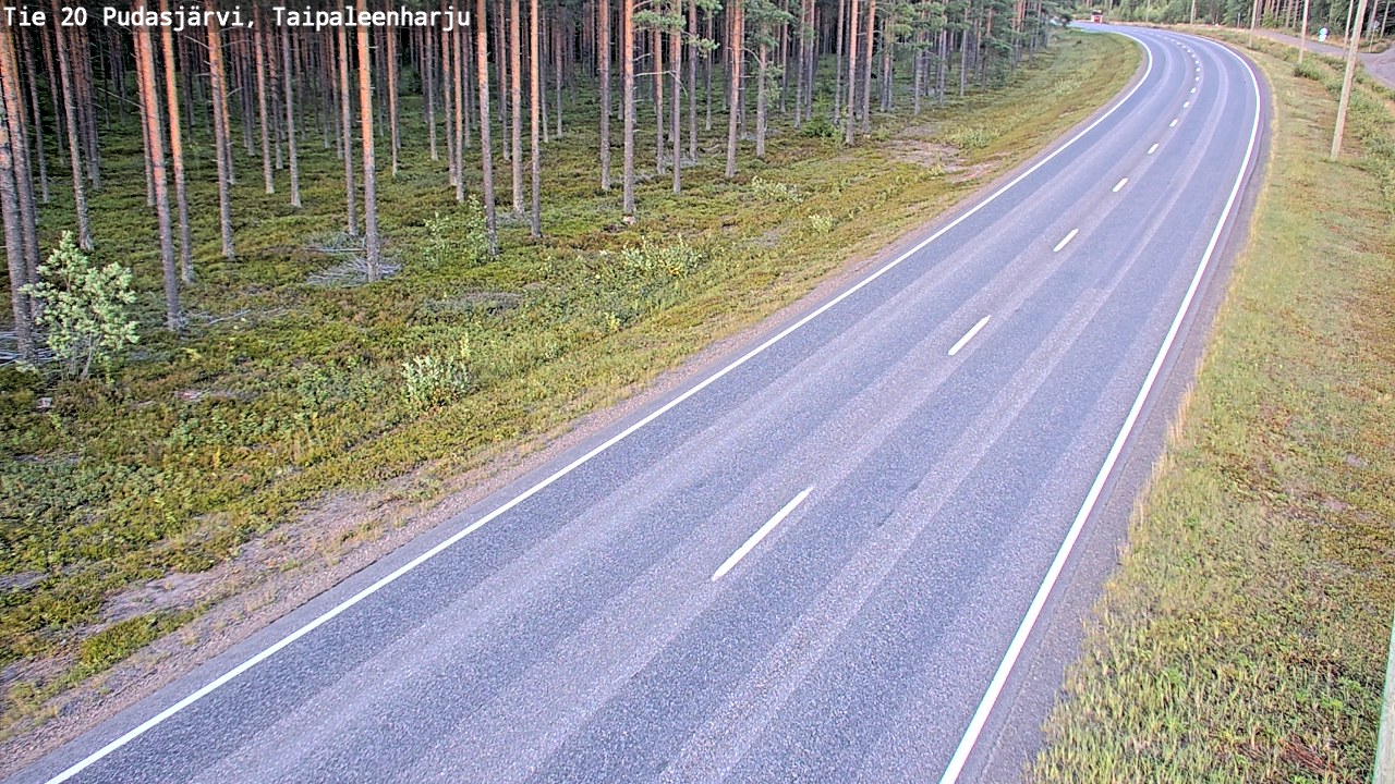 Kelikamerat Kuva Tie 20 Pudasjärvi, Taipaleenharju, Pudasjärvi, Pohjois-Pohjanmaa