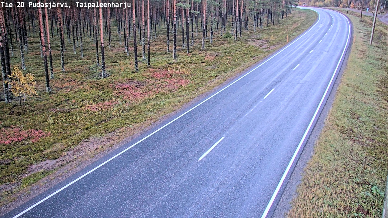 Kelikamerat Kuva Tie 20 Pudasjärvi, Taipaleenharju, Pudasjärvi, Pohjois-Pohjanmaa