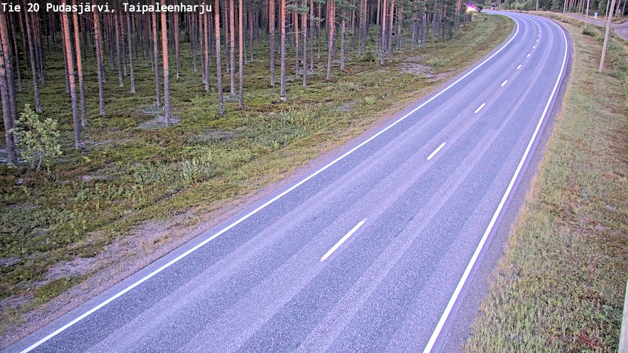 Kelikamerat Kuva Tie 20 Pudasjärvi, Taipaleenharju, Pudasjärvi, Pohjois-Pohjanmaa
