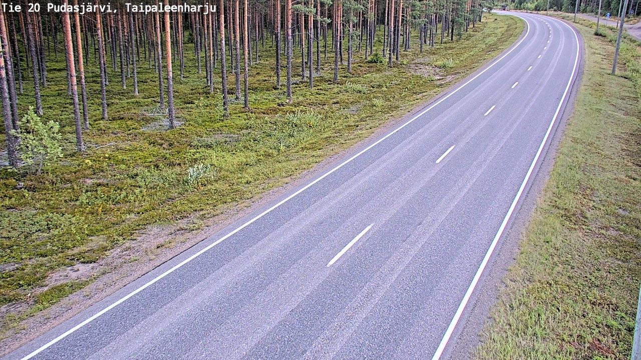 Kelikamerat Kuva Tie 20 Pudasjärvi, Taipaleenharju, Pudasjärvi, Pohjois-Pohjanmaa
