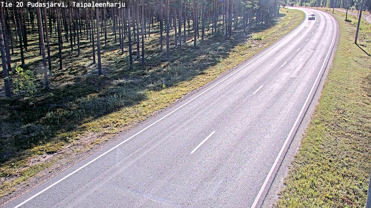 Weather Camera Image Väg 20 Pudasjärvi, Taipaleenharju, Pudasjärvi, Pohjois-Pohjanmaa