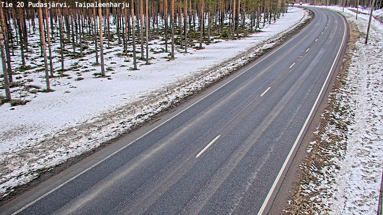 Kelikamerat Kuva Tie 20 Pudasjärvi, Taipaleenharju, Pudasjärvi, Pohjois-Pohjanmaa