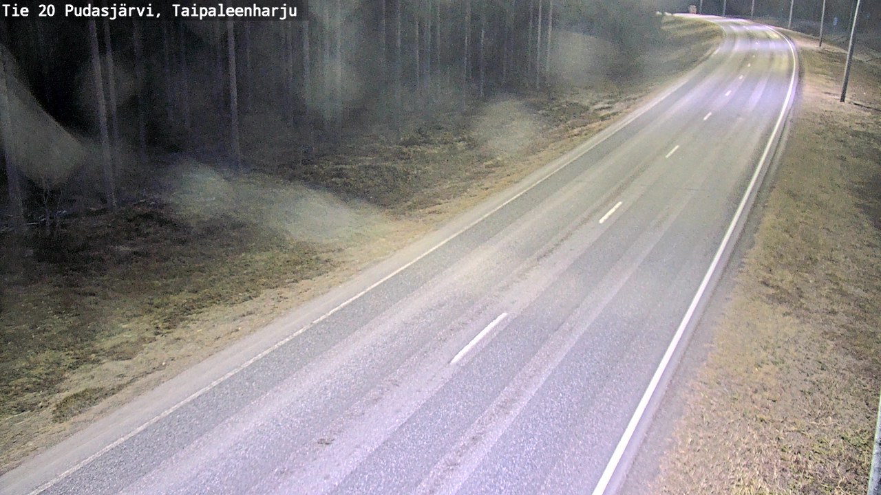 Weather Camera Image Väg 20 Pudasjärvi, Taipaleenharju, Pudasjärvi, Pohjois-Pohjanmaa